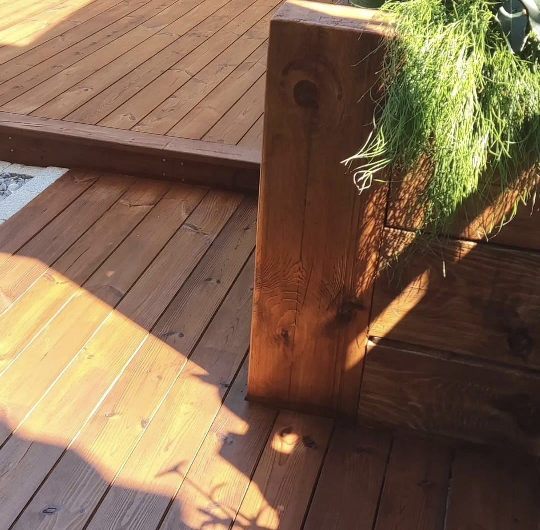 Ahşap deck  ve travers uygulamamız